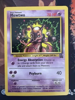 Mewtwo 14 WotC Black Star Movie Promo Near Mint Pokemon Card - Image 1