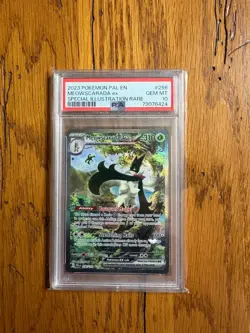 Pokemon Paldea Evolved Meowscarada EX Sir #256 PSA 10 - Image 1