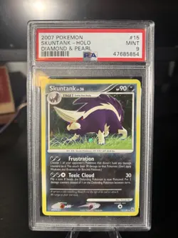 Pokemon 2007 Skuntank Holo Rare Card Diamond & Pearl PSA 9 - Image 1