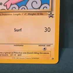 Pokemon Surfing Pikachu 28/53 Wotc Promo 2001 Basic 50 HP Regular - Image 5