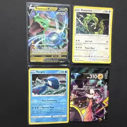 Pokemon Swsh Promo Card Lot Rayquaza / Marnie / Pixel Holo Kyogre - Image 1