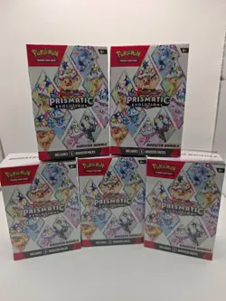 Pokemon TCG: S&V Prismatic Evolutions Booster Bundle (6pks) Factory Sealed x5 - Image 1