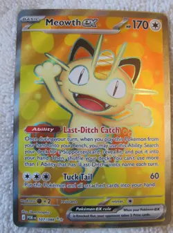 2026 Pokemon Mega Evolution Perfect Order Meowth #107/088 Me03: Ultra Rare - Image 1