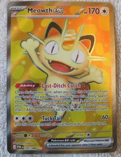 2026 Pokemon Mega Evolution Perfect Order Meowth #107/088 Me03: Ultra Rare - Image 3