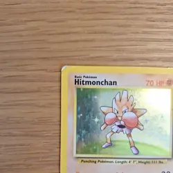 Pokemon TCG Hitmonchan 7/102 Base Set Holo Rare Card MP Condition - Image 3