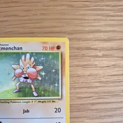 Pokemon TCG Hitmonchan 7/102 Base Set Holo Rare Card MP Condition - Image 4