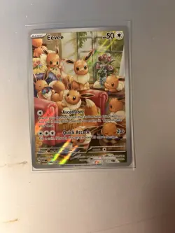 Pokemon Eevee Illustration Rare Full Art Holo 188/167 Twilight Masquerade Sato - Image 1