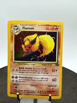Pokemon Flareon 3/64 Holo Jungle 1999 WOTC Vintage - Image 1