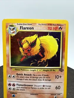 Pokemon Flareon 3/64 Holo Jungle 1999 WOTC Vintage - Image 2