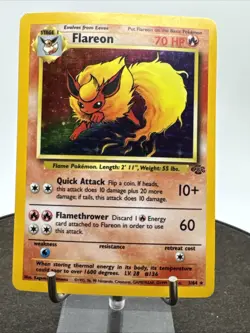 Pokemon Flareon 3/64 Holo Jungle 1999 WOTC Vintage - Image 4