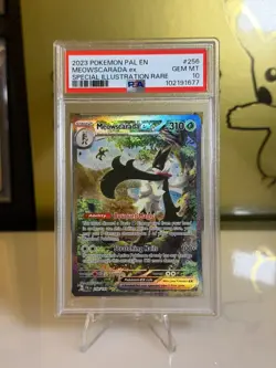 2023 Pokemon Meowscarada ex Special Illustration Rare #256 PSA 10 GEM MINT – PAL - Image 1