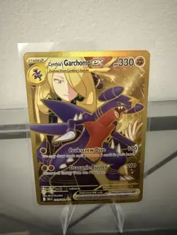 Pokemon TCG Destined Rivals Cynthia's Garchomp EX 241/182 Secret Rare Card - Image 1