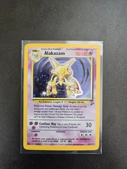 Pokemon Alakazam Base Set 2 1/130 Holo Rare Unlimited Stage 2 80 HP English - Image 1