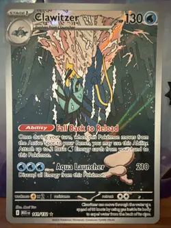 Clawitzer 141/132 Pokemon Mega Evolution Illustration Rare Near Mint NM - Image 1