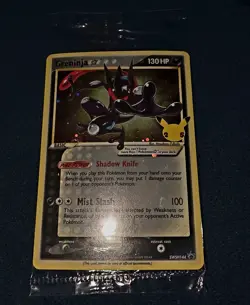 2021 Pokemon Celebrations Greninja Gold Star SWSH144 Black Star Promo - Sealed - Image 1