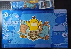 Exlcusive Psyduck Wooper Playmat & Pin Set Pokemon Center NAIC 2025 - Image 4