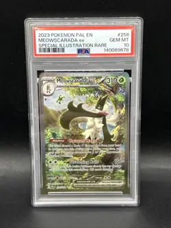 Meowscarada EX 256/193 Special Illustration Rare Pokemon PSA 10 - Image 1