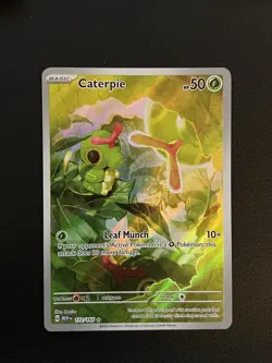 Pokemon TCG Caterpie 172/165 Scarlet & Violet 151 English Illustration Rare - Image 1