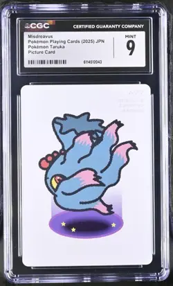 ✨✨ CGC 9 2025 TARUKA POKEMON PLAYING CARDS Misdreavus Picture Card - Image 1