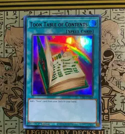Yu-Gi-Oh! TCG Toon Table of Contents (Purple) Ultra Rare LDS1-EN069 1st Edition - Image 1