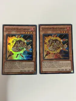 x2 Gladiator Beast Laquari Near Mint Super Rare TU05-EN002 Yugioh ENGLISH - Image 1