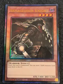 Yugioh! Armageddon Knight - RA03-EN002 - Prismatic Ultimate Rare - 1st Edition N - Image 1