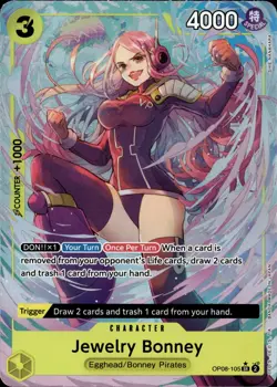 One Piece Two Legends Jewelry Bonney Alt Art OP08-105 NM english - Image 1