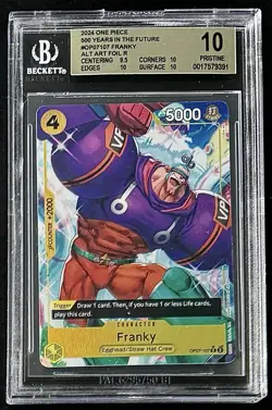 BGS 10 One Piece OP07-107 R* Franky Alt Art - English - 500 Years in the Future - Image 1