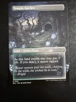 MTG - NM - Temple Garden - Borderless - Lorwyn Eclipsed - Image 2