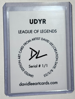 Udyr Limited Platinum Plated Artist Signed "League Of Legends" Trading Card 1/1 - Image 2
