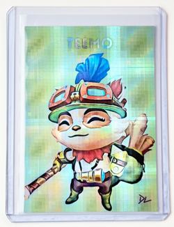 Teemo Limited Edition Artist Signed "League Of Legends" Refractor Card 1/1 - Image 1