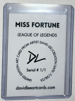 Miss Fortune Platinum Plated Artist Signed "League Of Legends" Trading Card 1/1 - Image 2