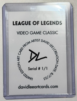 League Of Legends Platinum Artist Signed "Video Game Classic" Trading Card 1/1 - Image 2