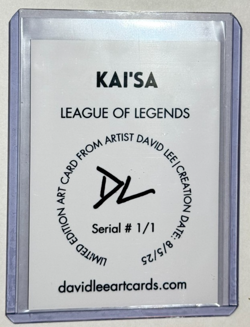 Kai'sa Platinum Plated Artist Signed "League Of Legends" Trading Card 1/1 - Image 2