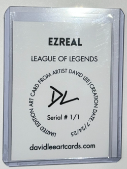 Ezreal Platinum Plated Artist Signed "League Of Legends" Trading Card 1/1 - Image 2