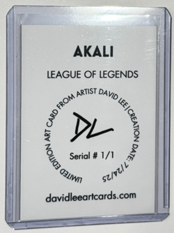 Akali Limited Platinum Plated Artist Signed "League Of Legends" Trading Card 1/1 - Image 2