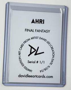 Ahri Platinum Plated Edition Artist Signed "League Of Legends" Trading Card 1/1 - Image 2