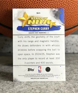 2025 Topps Basketball STEPHEN CURRY #SA-5 Stars of the NBA - Image 2
