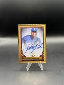 2023 Topps Gallery Of Gold Framed Adrian Beltre On Card Auto /50 - Image 1