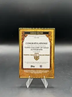 2023 Topps Gallery Of Gold Framed Adrian Beltre On Card Auto /50 - Image 2