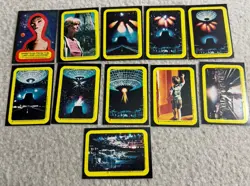 1978 Close Encounters Of The Third Kind Stickers Cards 1-11 Set - Image 1
