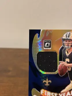 2025 Donruss Optic Tyler Shough First Year Fresh RC Jersey Blue Hyper #FYFBH-TSH - Image 3