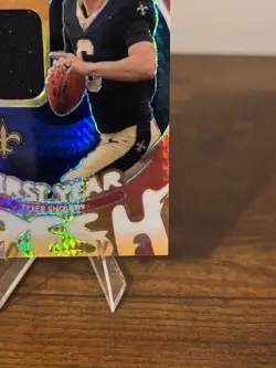 2025 Donruss Optic Tyler Shough First Year Fresh RC Jersey Blue Hyper #FYFBH-TSH - Image 5