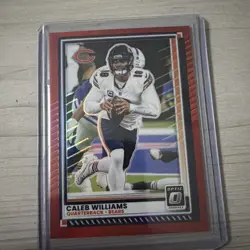 2025 Donruss Optic - Caleb Williams Red Holo /149 Chicago Bears #8 - Image 1