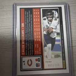 2025 Donruss Optic - Caleb Williams Red Holo /149 Chicago Bears #8 - Image 2