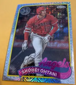 2024 Topps Series 1 Shohei Ohtani 1989 Chrome Silver Pack Mojo Refractor Angels - Image 1