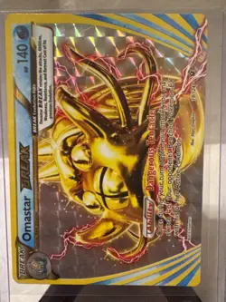 LP Omastar BREAK Fates Collide 19/124 Holo Prism Pokemon Card - Image 1