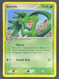 Pokemon Grovyle 32/100 EX Crystal Guardians LP - Image 1