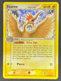 Pokemon Fearow Delta Species 18/100 EX Crystal Guardians MP - Image 1
