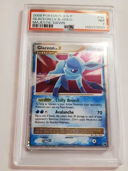 Glaceon LV.X 98/100 Pokemon Diamond & Pearl Majestic Dawn Holo 2008 PSA 7 - Image 2